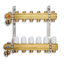 Коллекторная группа FERRO RZ02S, 2 контура, с термостатическими клапанами