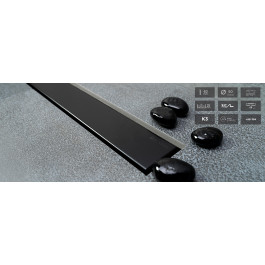 Душевой лоток Peštan Confluo Frameless Line Black Matte 650, 13701320