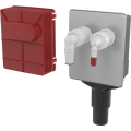 Сифон скрытого монтажа Alcaplast APS6, для стиральной и сушильной машины, HT40/50