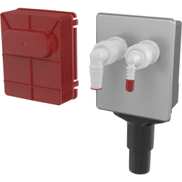 Сифон скрытого монтажа Alcaplast APS6, для стиральной и сушильной машины, HT40/50