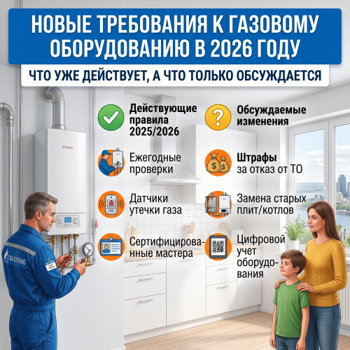 Новые требования к газовому оборудованию в 2026 году: что уже действует, а что только обсуждается