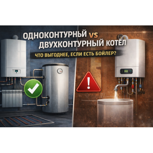 Одноконтурный vs двухконтурный котёл: что выгоднее, если есть бойлер