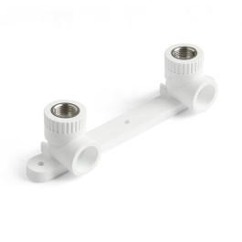 Угольник двойной с креплением полипропиленовый Pro Aqua ДУ 25х1/2" мм ВР резьба