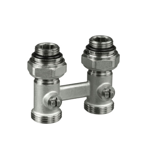 Клапан запорный для нижнего присоединения к радиатору, резьба 1/2, прямой, Ридан 003L0392R