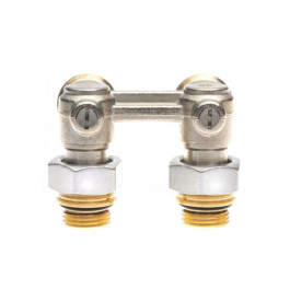 Клапан запорный для нижнего присоединения к радиатору, резьба 3/4, угловой, Ридан 003L0393R