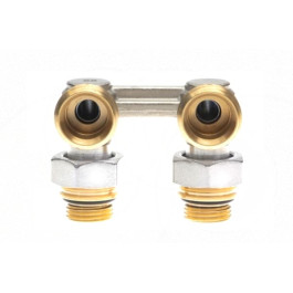 Клапан запорный для нижнего присоединения к радиатору, резьба 3/4, угловой, Ридан 003L0393R