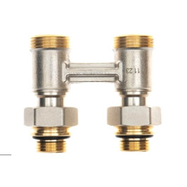 Комплект для радиаторов с нижним подключением: клапан LV-KB Ду20 + термоэлемент TR 84, резьба Ду 3/4, прямой, Ридан 013G7223R