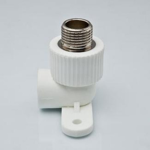 Угольник комбинированный с креплением (нар.р.) Tebo D25 x 1/2"