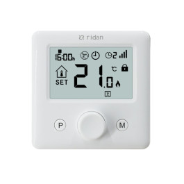 Беспроводной электронный комнатный термостат RT2000RF + RX1, белый, Ридан 087N6474R