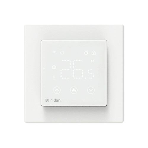Электронный комнатный термостат RSmart-SW с Wi-Fi подключением 230V, белый, Ридан 088L1141R Электронный комнатный термостат RSmart-SW с Wi-Fi подключением 230V, белый, Ридан 088L1141R
