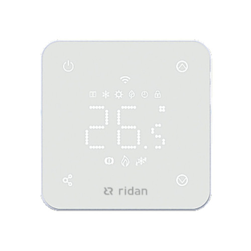 Электронный комнатный термостат RSmart-FW с Wi-Fi подключением 230V, белый, Ридан 088L1142R Электронный комнатный термостат RSmart-FW с Wi-Fi подключением 230V, белый, Ридан 088L1142R