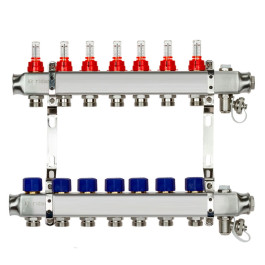Коллекторная группа SSM-RF на 7 выходов, с расходомерами и кронштейнами, Ридан 088U0957R