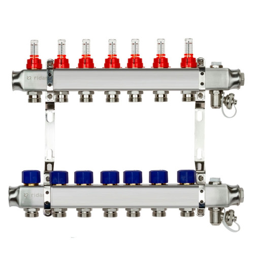 Коллекторная группа SSM-RF на 7 выходов, с расходомерами и кронштейнами, Ридан 088U0957R Коллекторная группа SSM-RF на 7 выходов, с расходомерами и кронштейнами, Ридан 088U0957R