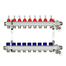 Коллекторная группа SSM-RF на 9 выходов, с расходомерами и кронштейнами, Ридан 088U0959R