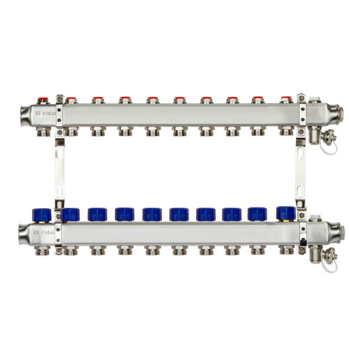 Коллекторная группа SSM-R на 10 выходов, без расходомеров, с кронштейнами, Ридан 088U0980R Коллекторная группа SSM-R на 10 выходов, без расходомеров, с кронштейнами, Ридан 088U0980R