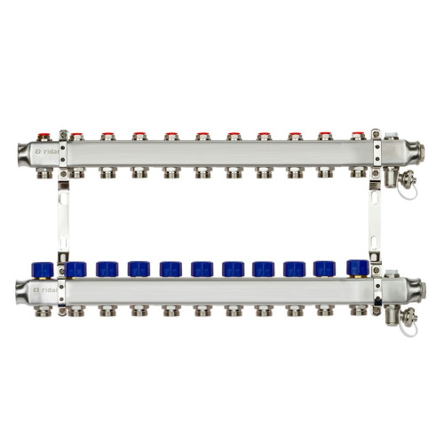 Коллекторная группа SSM-R на 11 выходов, без расходомеров, с кронштейнами, Ридан 088U0981R Коллекторная группа SSM-R на 11 выходов, без расходомеров, с кронштейнами, Ридан 088U0981R