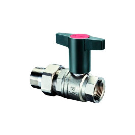 Кран шаровый с американкой Oventrop Optibal 1" НР/BР c высокой Т-ручкой (арт.1075708)