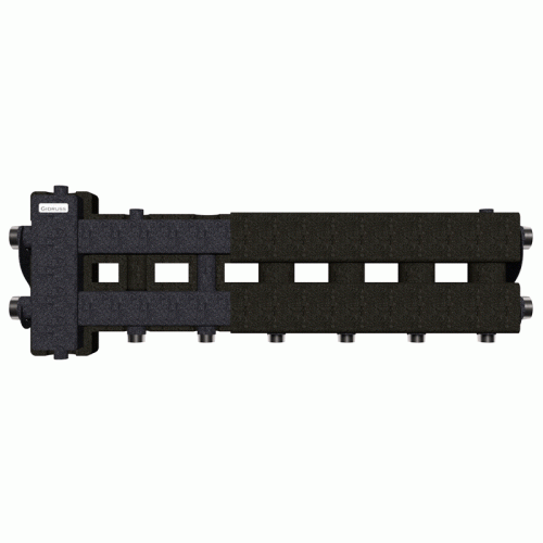 Коллектор Gidruss BM-80-4D EPP до 80 кВт 1 1/4"-1" 4 контура EPP термоизоляция
