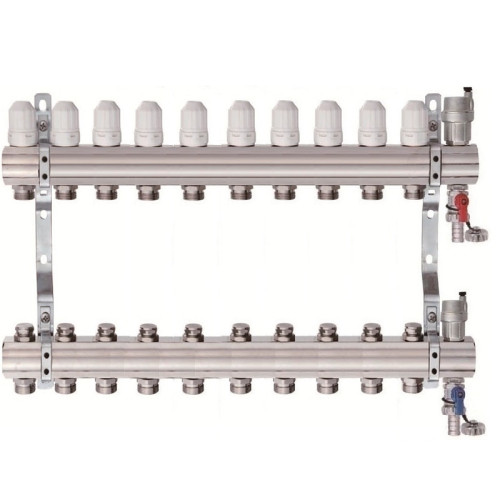 Коллектор для отопления Tim на 10 выходов (арт.KB010)