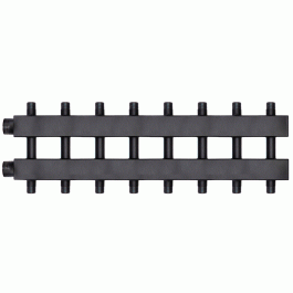 Коллектор Warme WKD.140.К.4+4 Дублер компакт (черная сталь) на 8 контуров 90-140 кВт