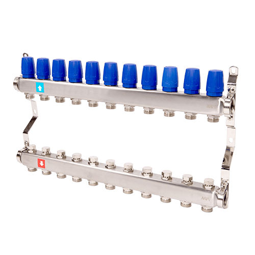 Коллектор в сборе без расходомеров MVI 1"х3/4"ЕК 11 выходов