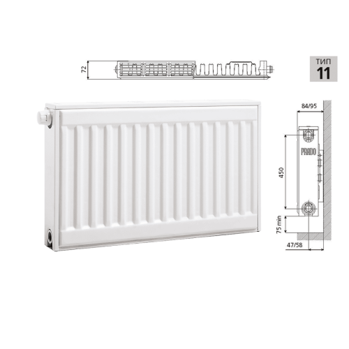 Радиатор стальной панельный Prado Universal Тип 11 (500x700 мм) Радиатор стальной панельный Prado Universal Тип 11 (500x700 мм)