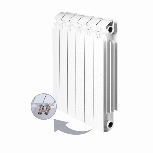 Алюминиевый радиатор Global Vox R-500 8 секций нижнее подключение Алюминиевый радиатор Global Vox R-500 8 секций нижнее подключение