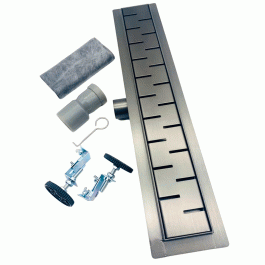 Трап для душа TIM нержавеющий горизонтальный 50 см цвет вороненая сталь