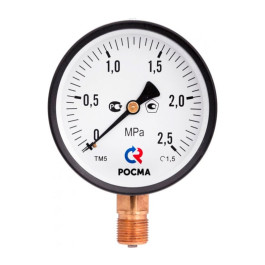Манометр радиальный Росма Росма ТМ-210 P.00 50/6 (1/4" 50 мм, 0-6 бар, 2,5)