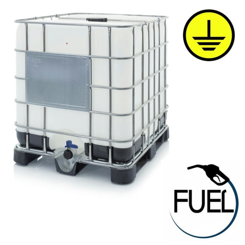 Еврокуб 1000 л с заземление под топливо мытый-чистый пропаренный (поддон металл/пластик/дерево) б/у