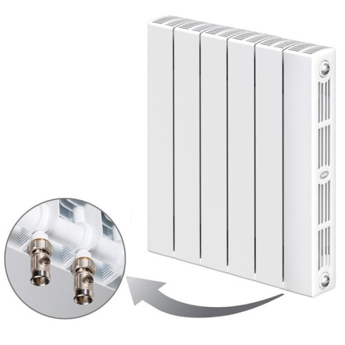 Биметаллический радиатор Rifar SUPReMO VENTIL 500 12 секции (нижнее правое подключение)
