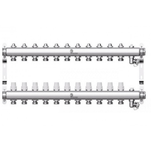 Коллектор с регулирующими вентилями Wester W903 1"x3/4" 11 контуров