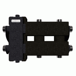 Коллектор Gidruss BM-80-3DU EPP до 80 кВт 1 1/4"-1" 2 контура EPP термоизоляция