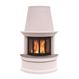 Печь-камин Nordpeis Geilo угловой топка NI-22 складные дверцы