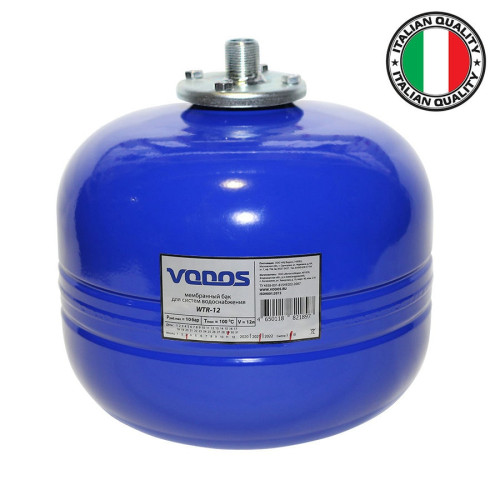 Гидроаккумулятор Vodos WTR 12 литров (мембрана SE.FA Italy) Гидроаккумулятор Vodos WTR 12 литров (мембрана SE.FA Italy)