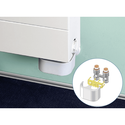 Панель декоративная для прямых узлов нижнего подключения белая F10093