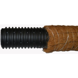 Труба дренажная ПНД 110 в фильтре из кокосового волокна (бухта 50 м.)