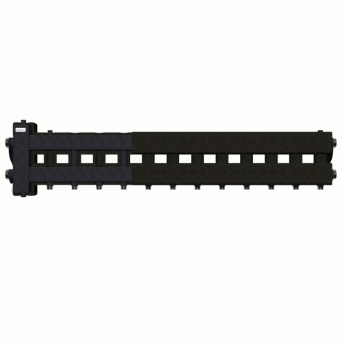 Коллектор Gidruss BM-80-7D EPP до 80 кВт 1 1/4"-1" 6 контуров EPP термоизоляция