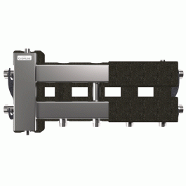 Коллектор нержавеющий Gidruss BMSS-60-3D EPP до 60 кВт 1" 3 контура EPP термоизоляция