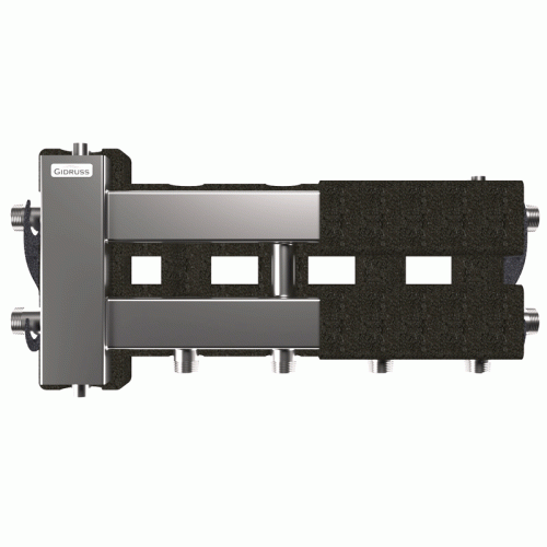 Коллектор нержавеющий Gidruss BMSS-60-3D EPP до 60 кВт 1" 3 контура EPP термоизоляция Коллектор нержавеющий Gidruss BMSS-60-3D EPP до 60 кВт 1" 3 контура EPP термоизоляция