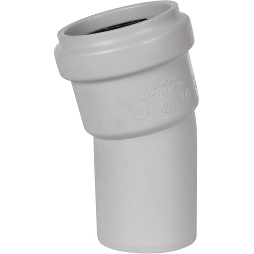 Отвод канализационный Stout ДУ 58 мм 15°