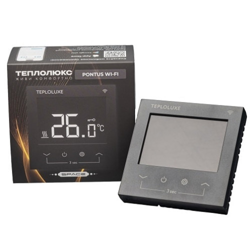 Терморегулятор электронный Теплолюкс Pontus Wi-Fi черный Space