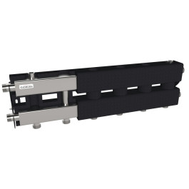 Коллектор нержавеющий модульный Gidruss MKSS-60-4D EPP до 60 кВт 1" 4 контура EPP термоизоляция