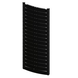 Вертикальный радиатор Rifar Convex - 18 секций, цвет Антрацит, нижнее разнесенное подключение