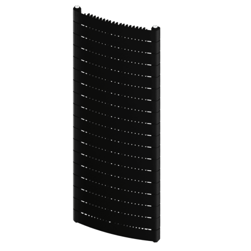 Вертикальный радиатор Rifar Convex Ventil - 18 секций, цвет Антрацит, нижнее центральное подключение