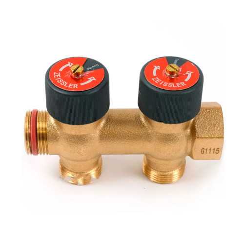 Коллектор распределительный Tim 2 выхода 3/4x3/4" с функцией отключения Коллектор распределительный Tim 2 выхода 3/4x3/4" с функцией отключения