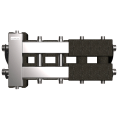 Коллектор нержавеющий Gidruss BMSS-80-5DU EPP до 80 кВт 1 1/4"-1" 5 контуров EPP термоизоляция