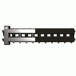 Коллектор нержавеющий Gidruss BMSS-80-6D EPP до 80 кВт 1 1/4"-1" 6 контуров EPP термоизоляция