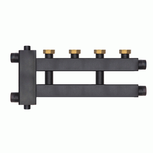 Коллектор с гидроразделителем Warme WKD.R.85.F.2+1 (черная сталь) Дублер рядный на 3 контура до 85 кВт с накидными гайками Коллектор с гидроразделителем Warme WKD.R.85.F.2+1 (черная сталь) Дублер рядный на 3 контура до 85 кВт с накидными гайками