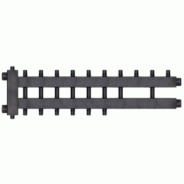 Коллектор с гидроразделителем Warme WKD.R.122.К.5+3+1 Дублер компакт (черная сталь) на 9 контуров до 122 кВт